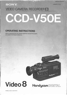 Sony CCD V 50 E Printed Manual